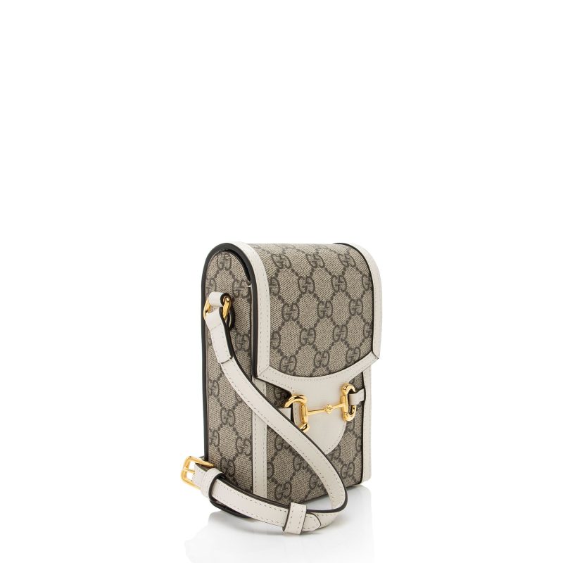 Gucci GG Supreme Horsebit 1955 Vertical Mini Shoulder Bag (SHF-eO3rqs) - Barde - Image 2