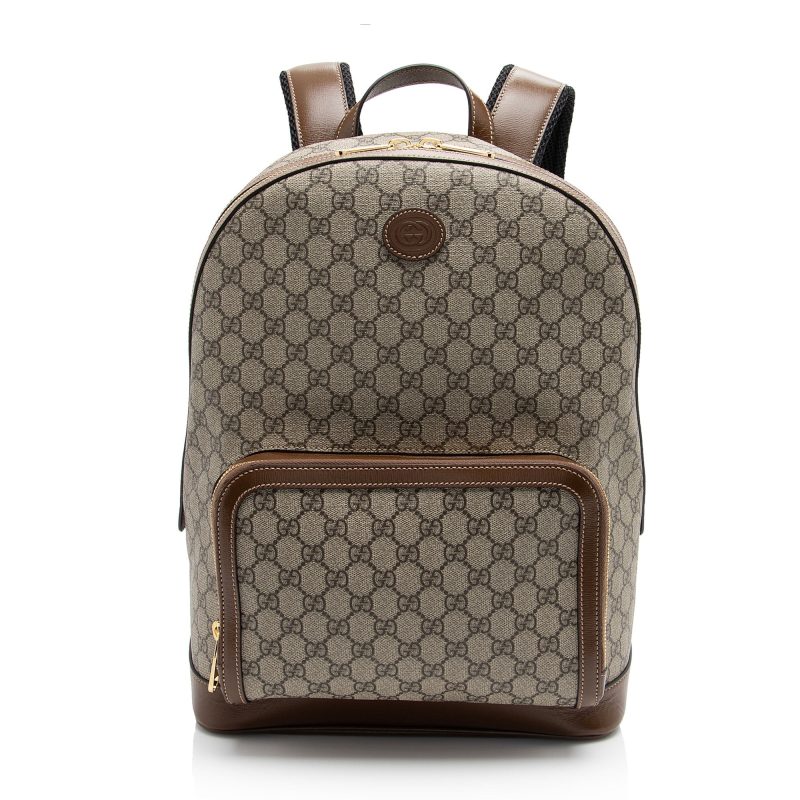 Gucci GG Supreme Interlocking G Backpack (SHF-KhISQT) - Barde