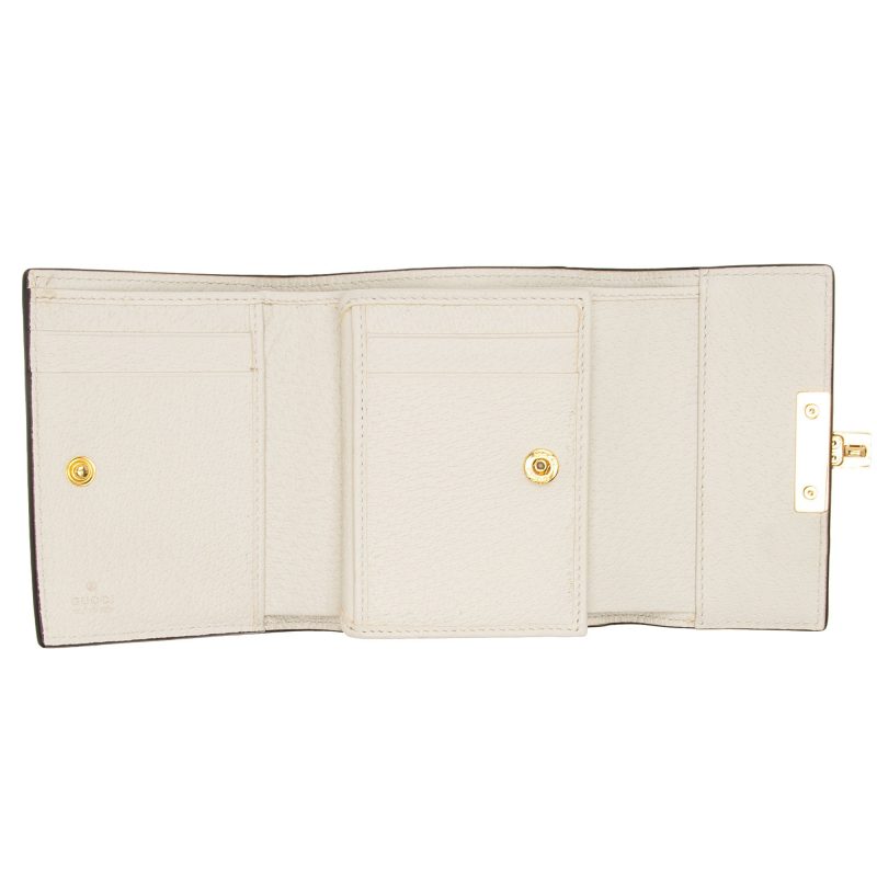Gucci GG Supreme Leather Bee Star Padlock Compact Wallet (SHF-ZjgWCN) - Barde - Image 5