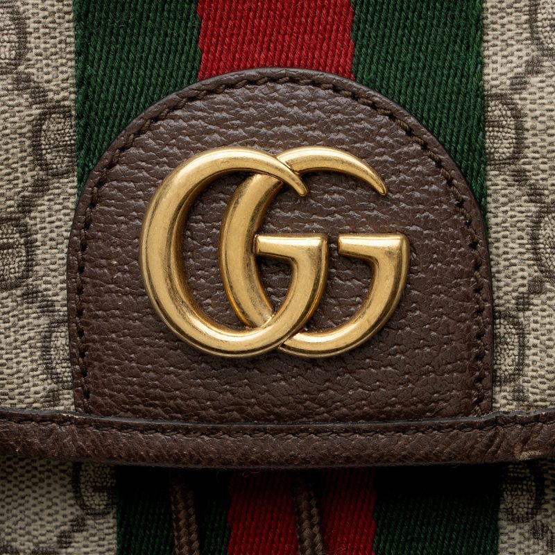 Gucci GG Supreme Ophidia Medium Flap Backpack (SHF-zJBVt3) - Barde - Image 9