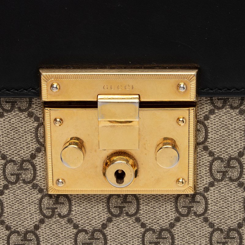 Gucci GG Supreme Padlock Medium Top Handle (SHF-CJW6VB) - Barde - Image 9