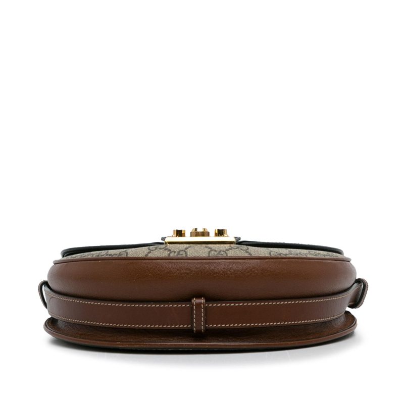 Gucci GG Supreme Saddle Padlock Crossbody Bag (SHG-BUWgu6) - Barde - Image 6