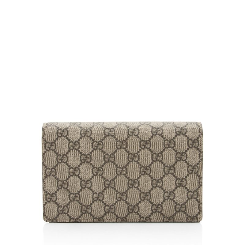 Gucci GG Supreme Script Logo Heart Wallet on Chain (SHF-lumKJK) - Barde - Image 3