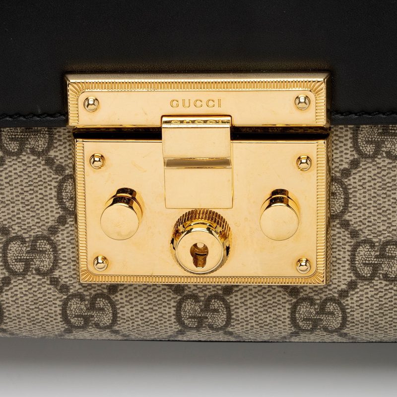 Gucci GG Supreme Small Padlock Shoulder Bag (SHF-rqVDip) - Barde - Image 9
