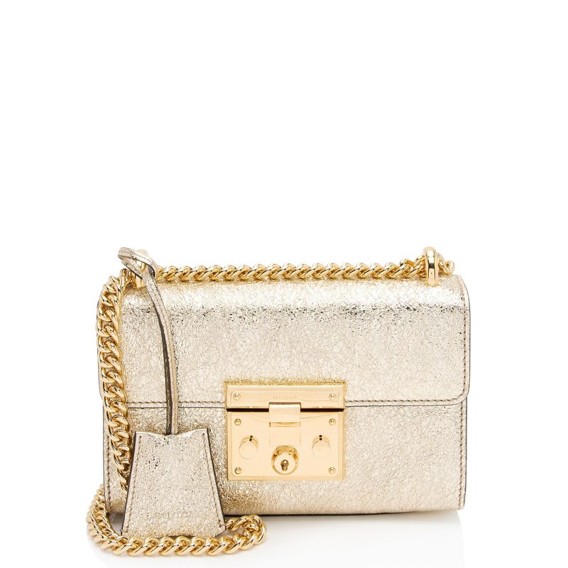 Gucci Galassia Leather Padlock Small Shoulder Bag (SHF-Tu7mRP) - Barde