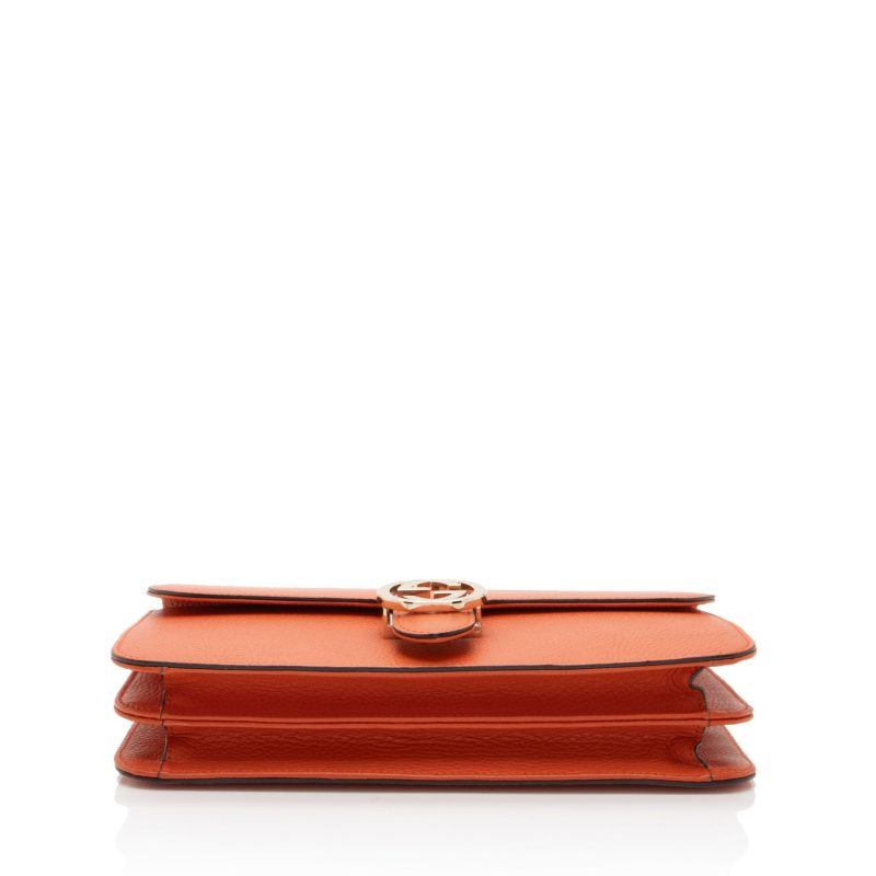 Gucci Leather Interlocking G Medium Shoulder Bag (SHF-CvvGnm) - Barde - Image 4