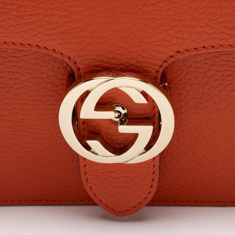 Gucci Leather Interlocking G Medium Shoulder Bag (SHF-CvvGnm) - Barde - Image 9