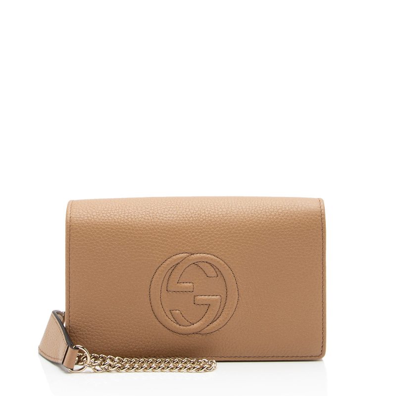 Gucci Grained Leather Soho Wallet on Chain (SHF-ipdVXC) - Barde