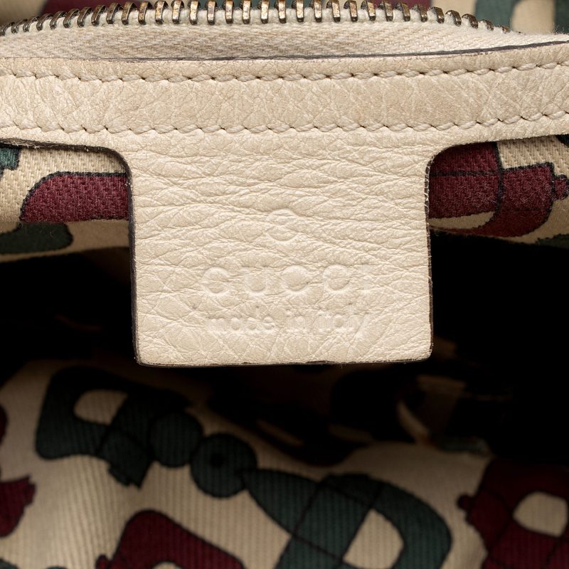 Gucci Guccissima Leather Bamboo Indy Large Satchel (SHF-M8NqdH) - Barde - Image 8