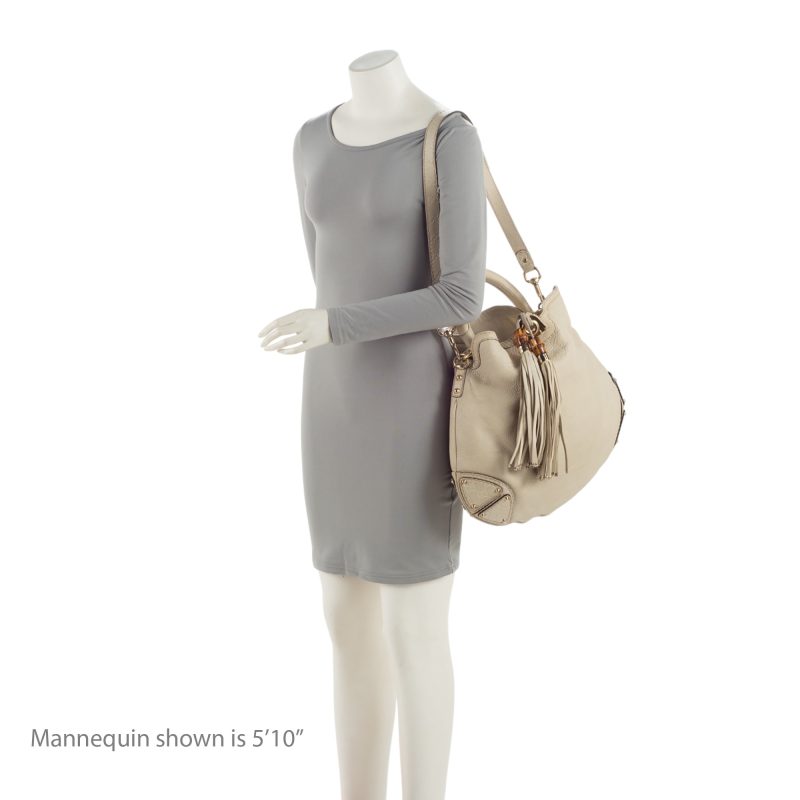 Gucci Guccissima Leather Bamboo Indy Large Satchel (SHF-M8NqdH) - Barde - Image 5