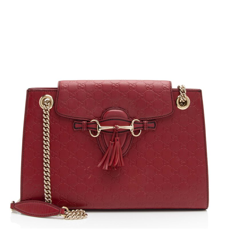 Gucci Guccissima Leather Emily Large Shoulder Bag (SHF-sGVPro) - Barde