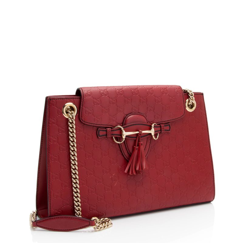 Gucci Guccissima Leather Emily Large Shoulder Bag (SHF-sGVPro) - Barde - Image 2