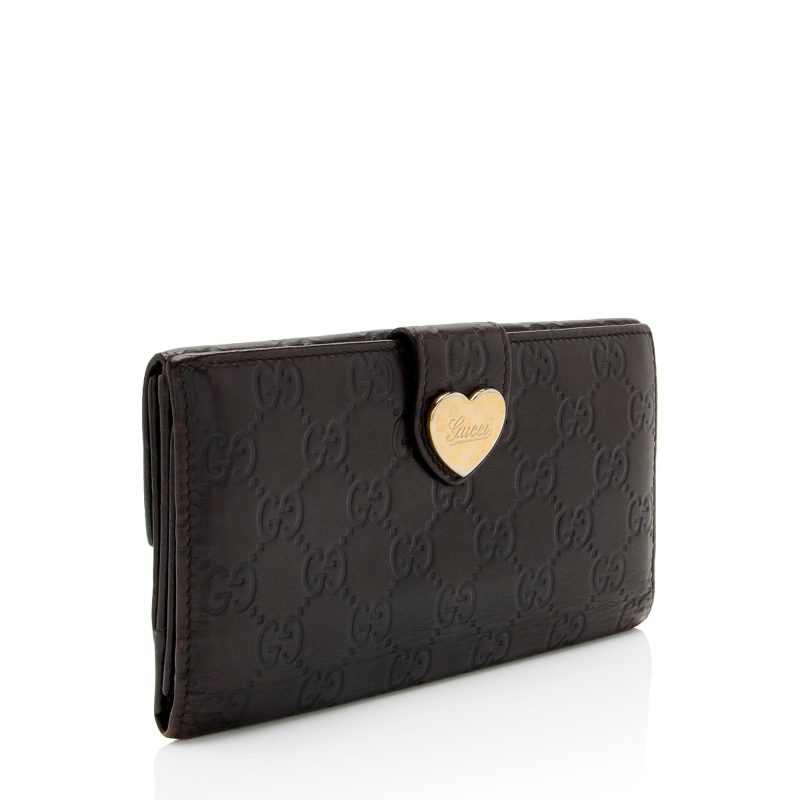 Gucci Guccissima Leather Heart Script Continental Wallet (SHF-RHYBgb) - Barde - Image 2