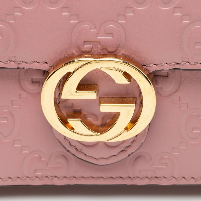 Gucci Guccissima Leather Icon Chain Wallet (SHF-cpfwyX) - Barde - Image 9