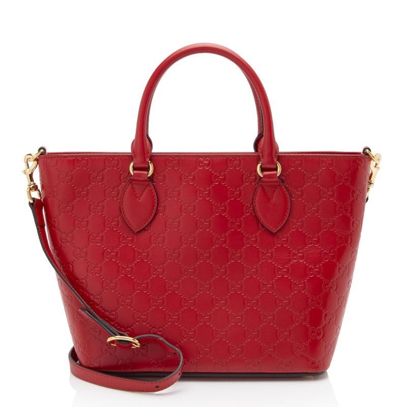 Gucci Guccissima Leather Signature Medium Tote (SHF-yGmr7n) - Barde