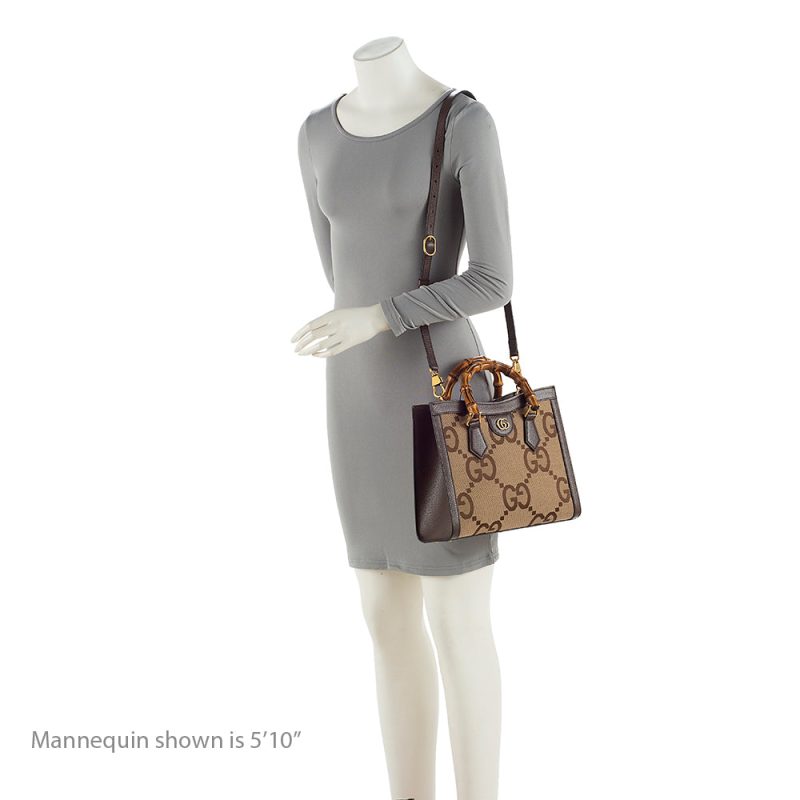 Gucci Jumbo GG Canvas Diana Small Tote (SHF-QZ5y2s) - Barde - Image 5