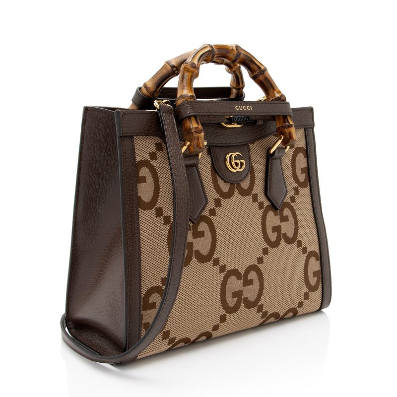 Gucci Jumbo GG Canvas Diana Small Tote (SHF-QZ5y2s) - Barde - Image 2