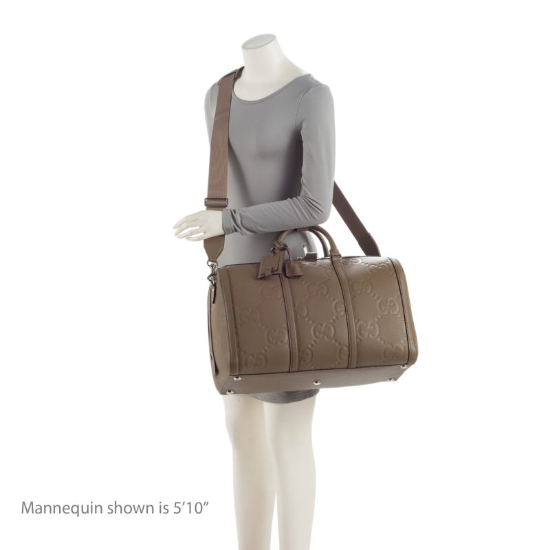 Gucci Jumbo GG Leather Small Duffle Bag (SHF-sZdAaV) - Barde - Image 5