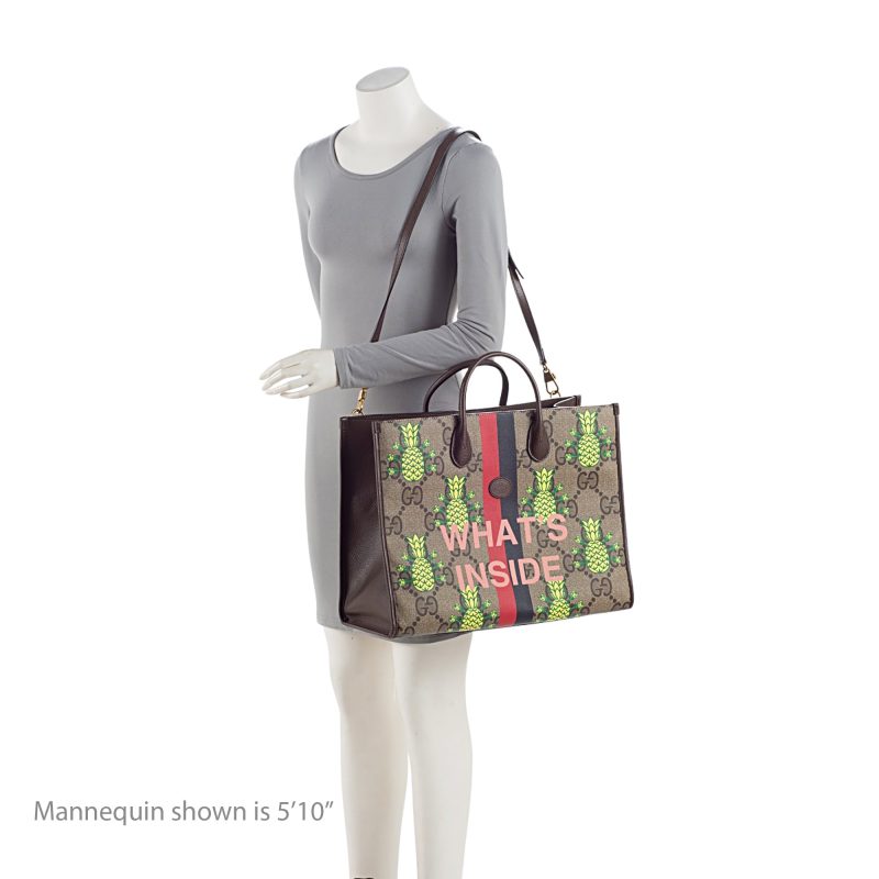Gucci Jumbo GG Supreme Dollar Pineapple Medium Tote (SHF-Z0vEEy) - Barde - Image 5