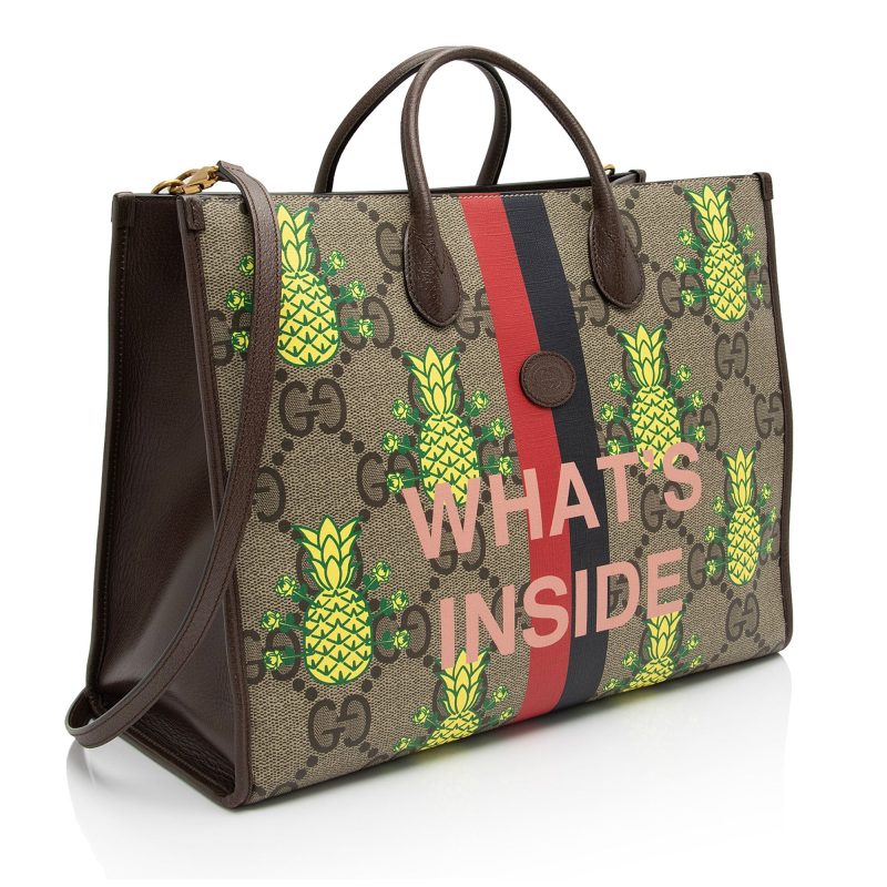 Gucci Jumbo GG Supreme Dollar Pineapple Medium Tote (SHF-Z0vEEy) - Barde - Image 2