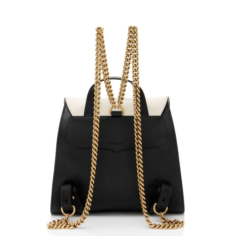 Gucci Leather Animalier Malin Chain Medium Backpack (SHF-ZrdrHK) - Barde - Image 3