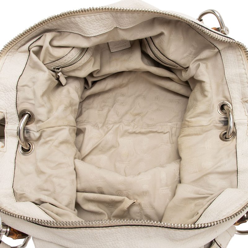 Gucci Leather Bamboo Bar Large Tote (SHF-e0XTfM) - Barde - Image 7