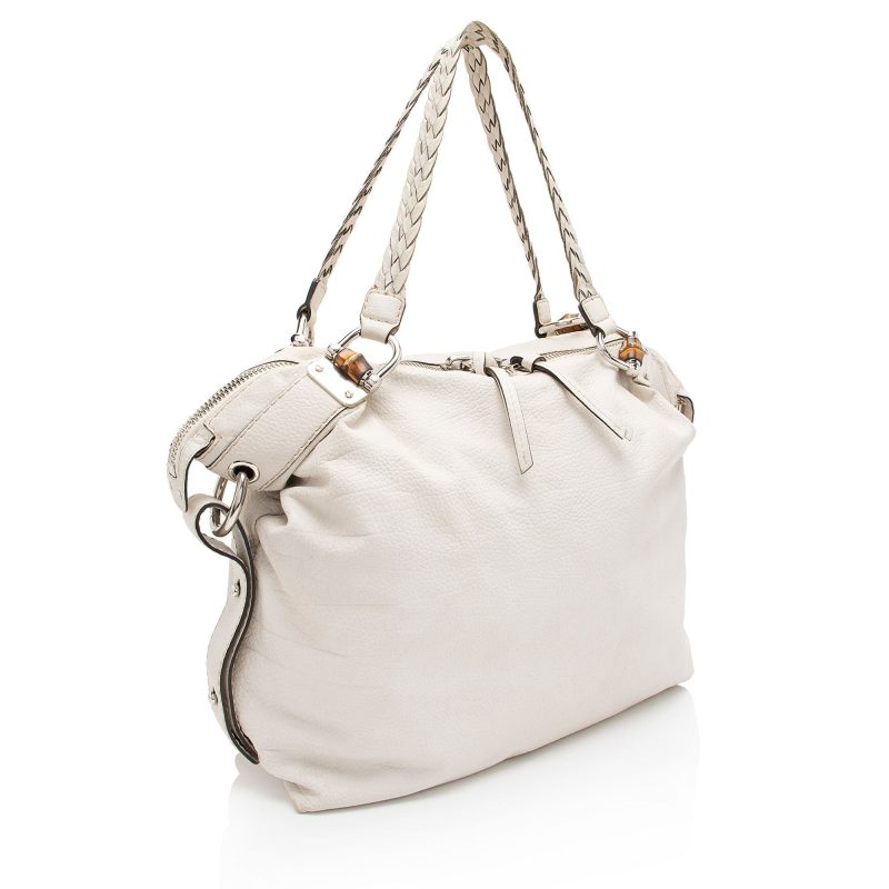 Gucci Leather Bamboo Bar Large Tote (SHF-e0XTfM) - Barde - Image 2