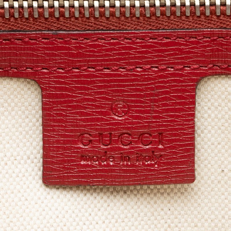 Gucci Leather Bamboo Blooms Medium Shopper Tote (SHF-lZ6Spe) - Barde - Image 8