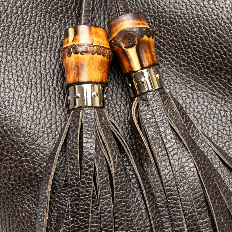Gucci Leather Bamboo Tassel Tote (SHG-JdskXP) - Barde - Image 10