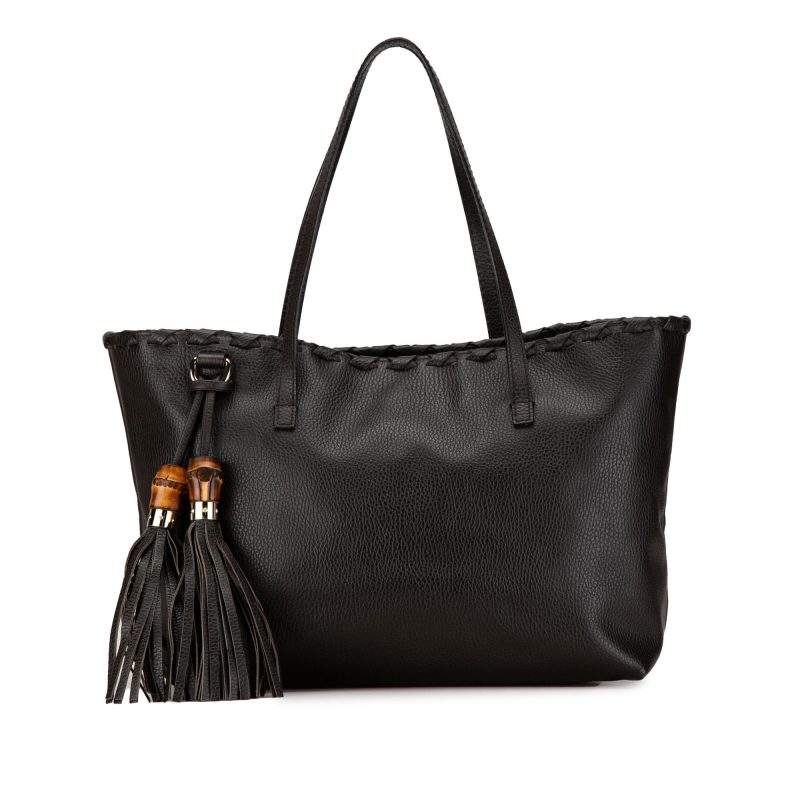 Gucci Leather Bamboo Tassel Tote (SHG-JdskXP) - Barde