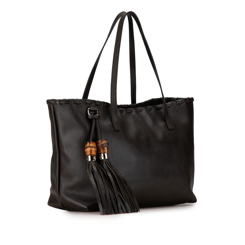Gucci Leather Bamboo Tassel Tote (SHG-JdskXP) - Barde - Image 2