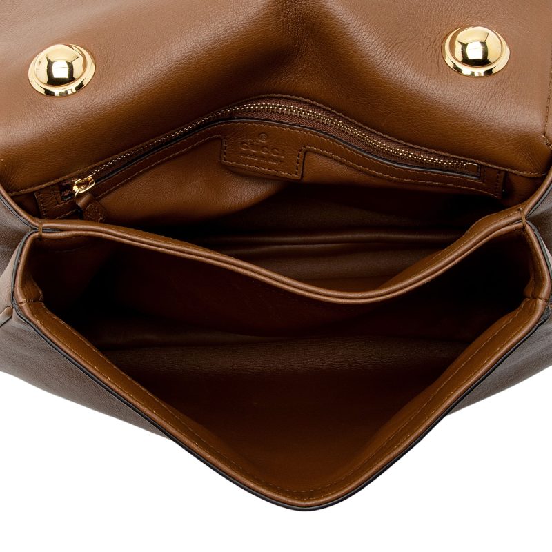 Gucci Leather Blondie Medium Shoulder Bag (SHF-5MZJz2) - Barde - Image 7