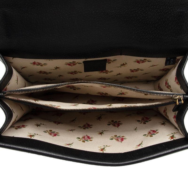 Gucci Leather Embroidered Rose Dionysus Medium Shoulder Bag (SHF-sxhk6S) - Barde - Image 7