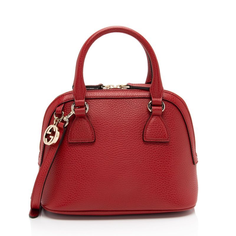 Gucci Leather GG Charm Dome Small Shoulder Bag (SHF-w5uJiZ) - Barde