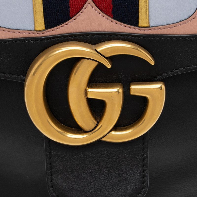 Gucci Leather GG Marmont Web Flap Chain Backpack (SHF-PyHHER) - Barde - Image 10