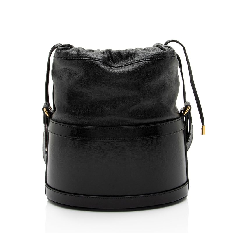 Gucci Leather Horsebit 1955 Drawstring Bucket Bag (SHF-gQJSRI) - Barde - Image 3