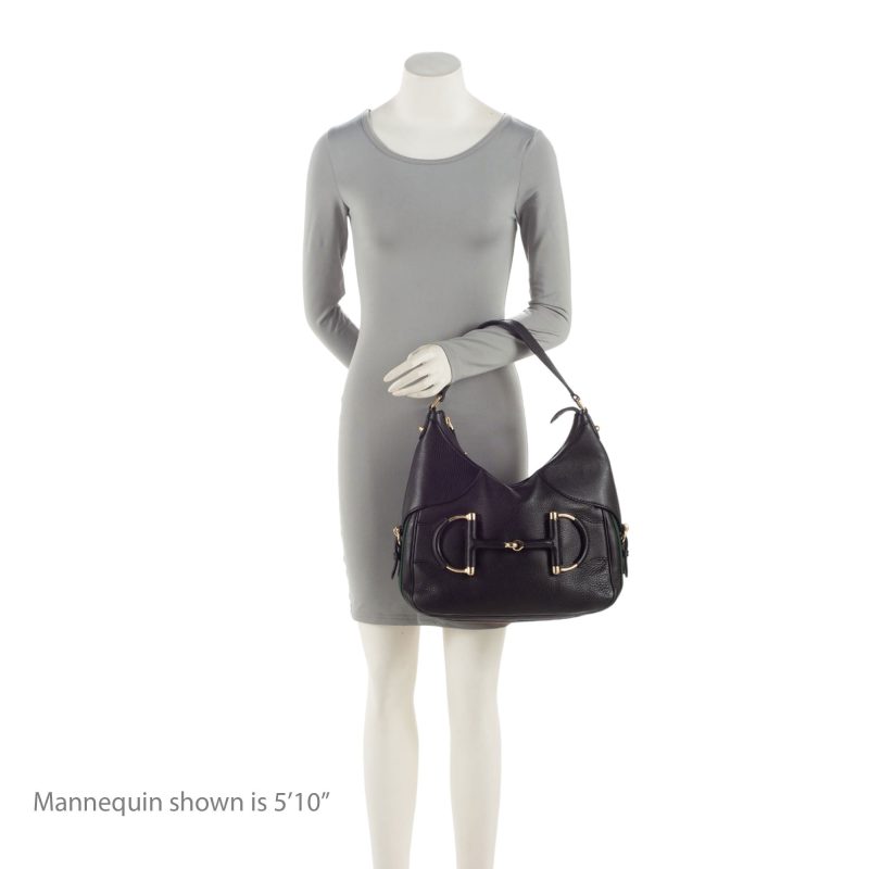 Gucci Leather Web Heritage Horsebit Large Hobo (SHF-yRvuke) - Barde - Image 5