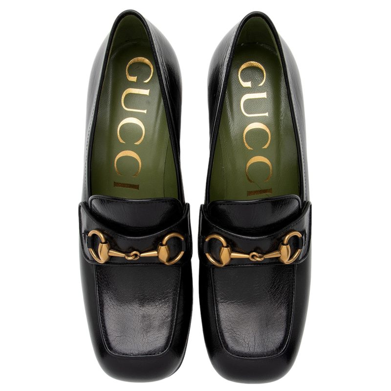Gucci Leather Horsebit Platform Loafers - Size 8 / 38 (SHF-5KQ35o) - Barde - Image 5