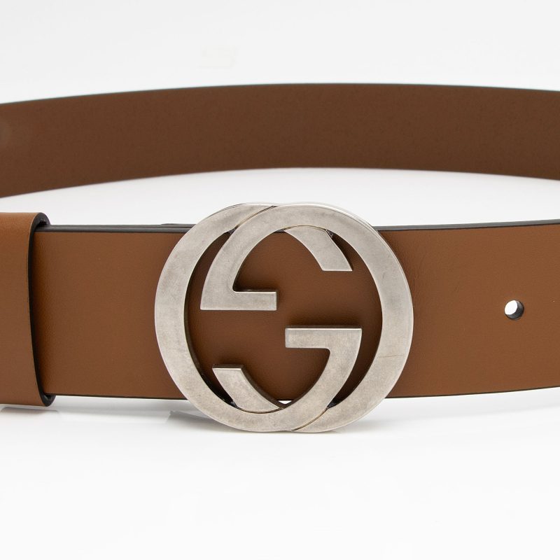 Gucci Leather Interlocking G Belt - Size 38 / 95 (SHF-gSUDgk) - Barde - Image 4
