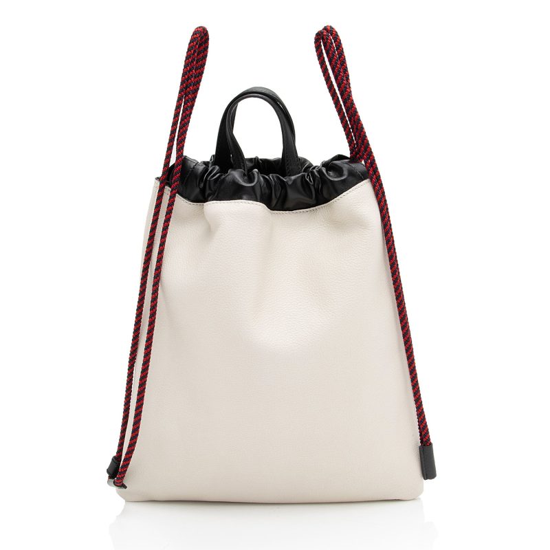 Gucci Leather Logo Drawstring Backpack (SHF-8PDv2U) - Barde - Image 3