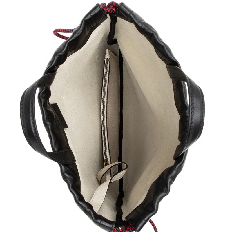 Gucci Leather Logo Drawstring Backpack (SHF-8PDv2U) - Barde - Image 7