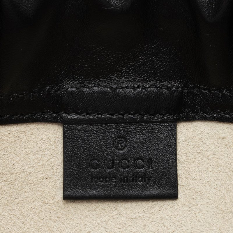 Gucci Leather Logo Drawstring Backpack (SHF-8PDv2U) - Barde - Image 9
