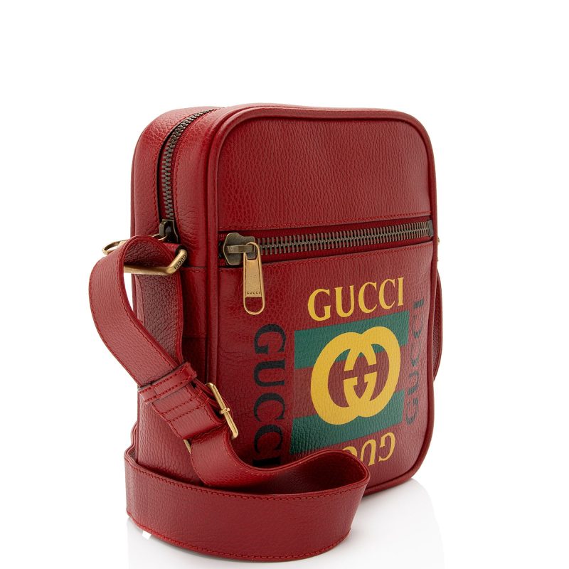 Gucci Leather Logo Messenger (SHF-pLuM4p) - Barde - Image 2