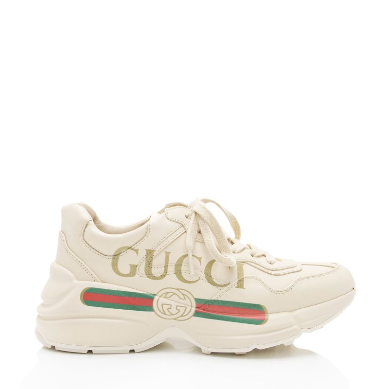 Gucci Leather Logo Rhyton Sneakers - Size 6 / 36 (SHF-5yPELc) - Barde