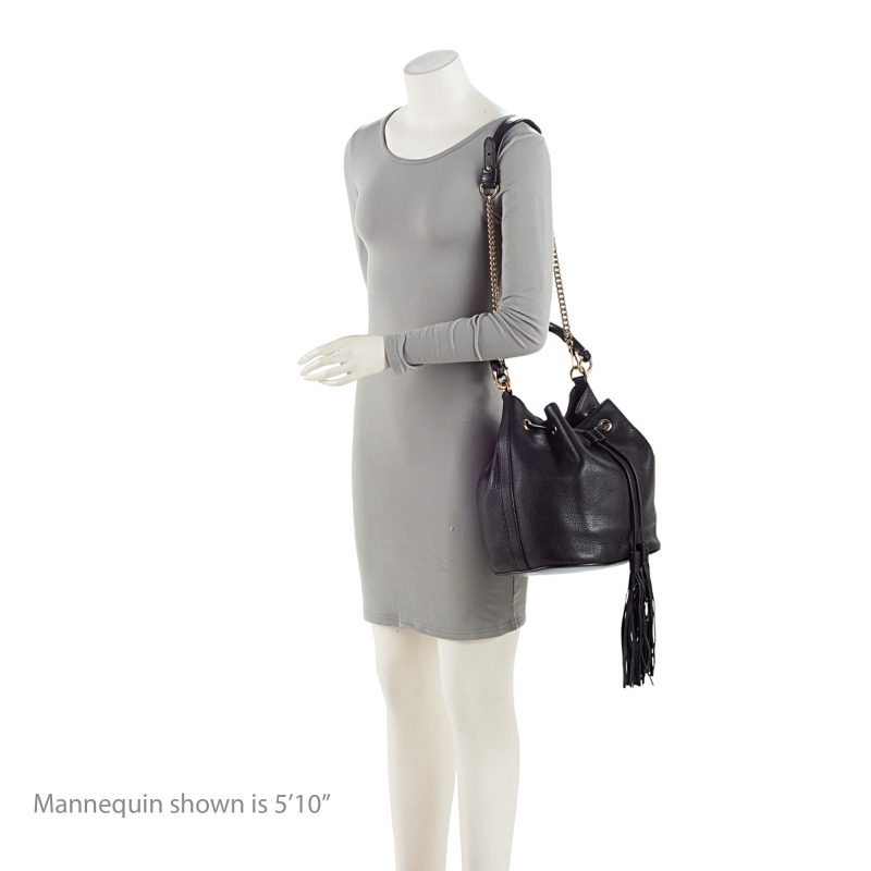 Gucci Leather Miss Bamboo Bucket Bag (SHF-dfu7GZ) - Barde - Image 5