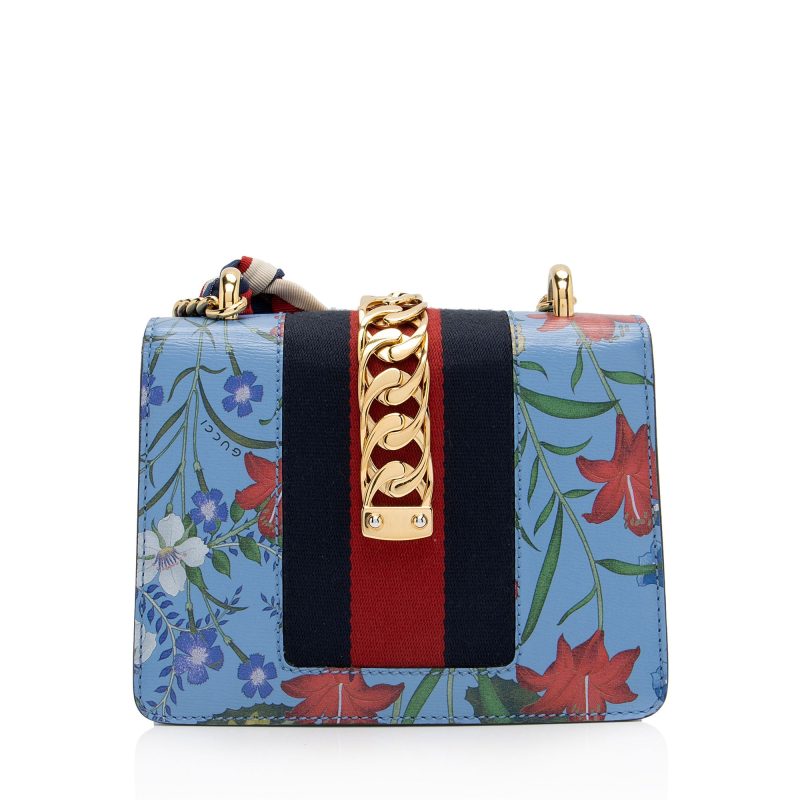 Gucci Leather New Flora Sylvie Mini Chain Bag (SHF-Yl1uiM) - Barde - Image 3