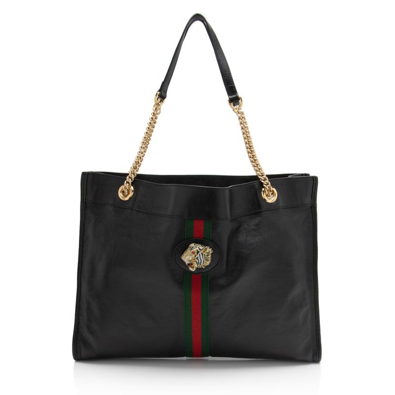 Gucci Leather Rajah Large Tote (SHF-mZ5Dai) - Barde
