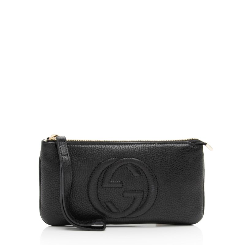 Gucci Leather Soho Wristlet (SHF-tCQd7D) - Barde