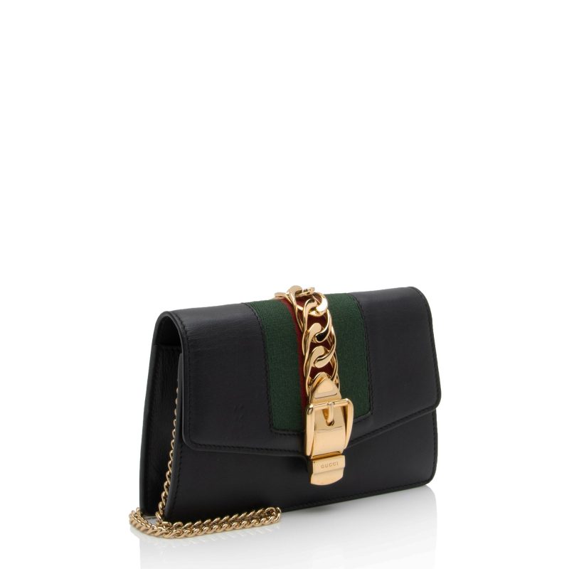 Gucci Leather Sylvie Super Mini Bag (SHF-pKo8lR) - Barde - Image 2