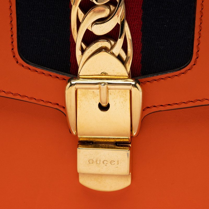 Gucci Leather Sylvie Medium Top Handle (SHF-PUOoAN) - Barde - Image 9